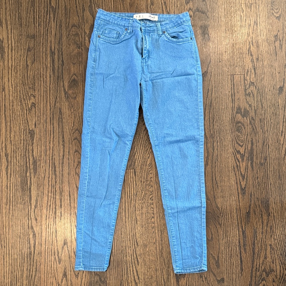Denim&Co Light Blue Skinny High-Rise Jeans